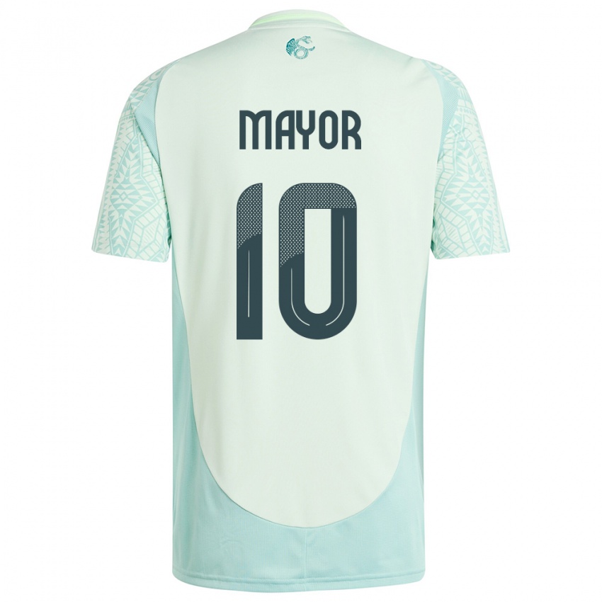 Bambino Maglia Messico Stephany Mayor #10 Lino Verde Kit Gara Away 24-26 Maglietta