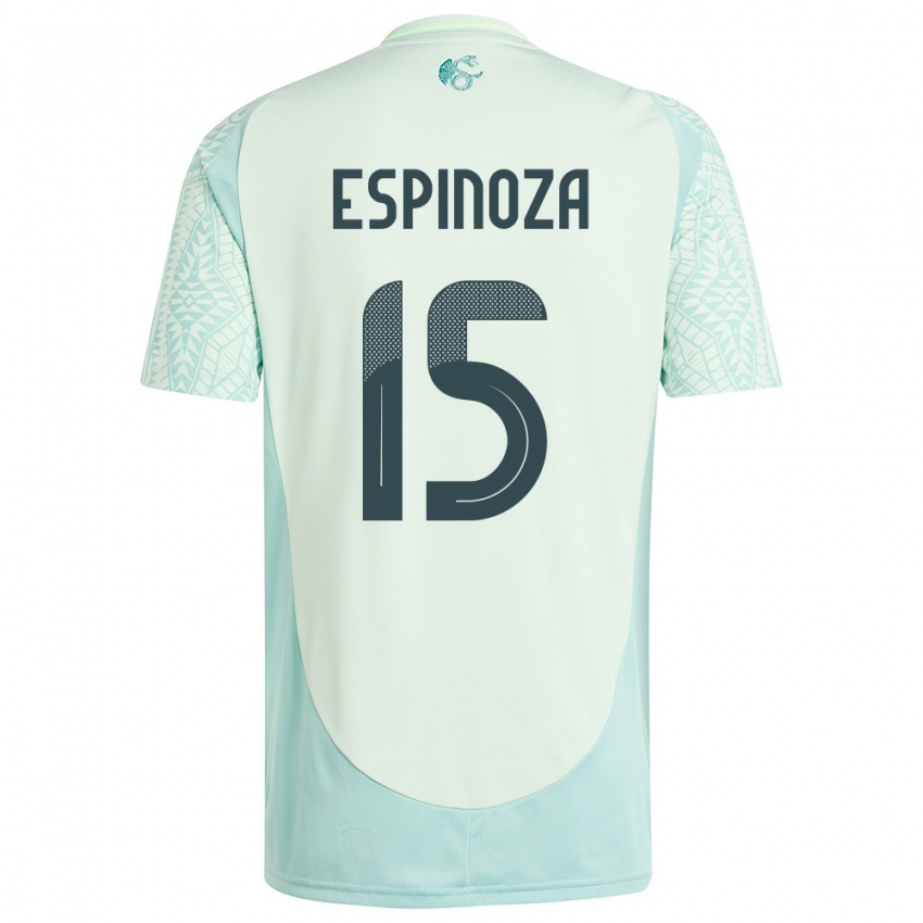 Bambino Maglia Messico Greta Espinoza #15 Lino Verde Kit Gara Away 24-26 Maglietta