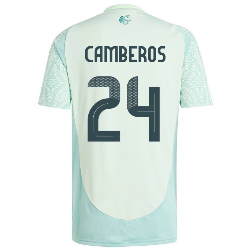 Bambino Maglia Messico Scarlett Camberos #24 Lino Verde Kit Gara Away 24-26 Maglietta