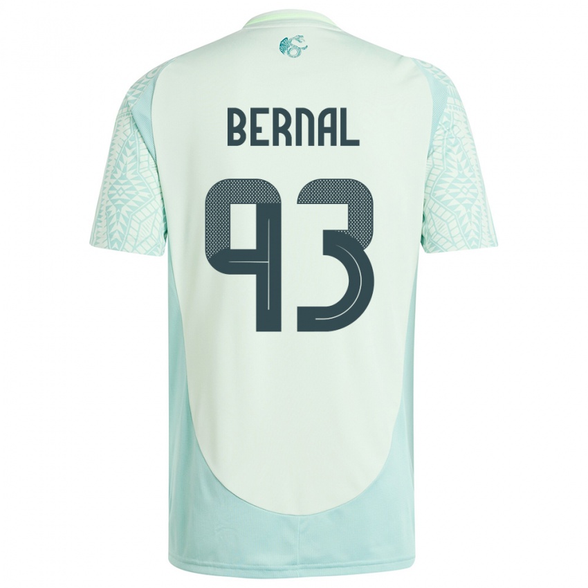 Bambino Maglia Messico Rebeca Bernal #93 Lino Verde Kit Gara Away 24-26 Maglietta