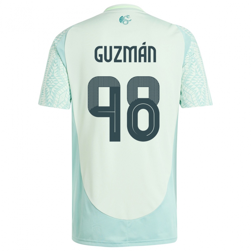 Bambino Maglia Messico Kinberly Guzman #98 Lino Verde Kit Gara Away 24-26 Maglietta