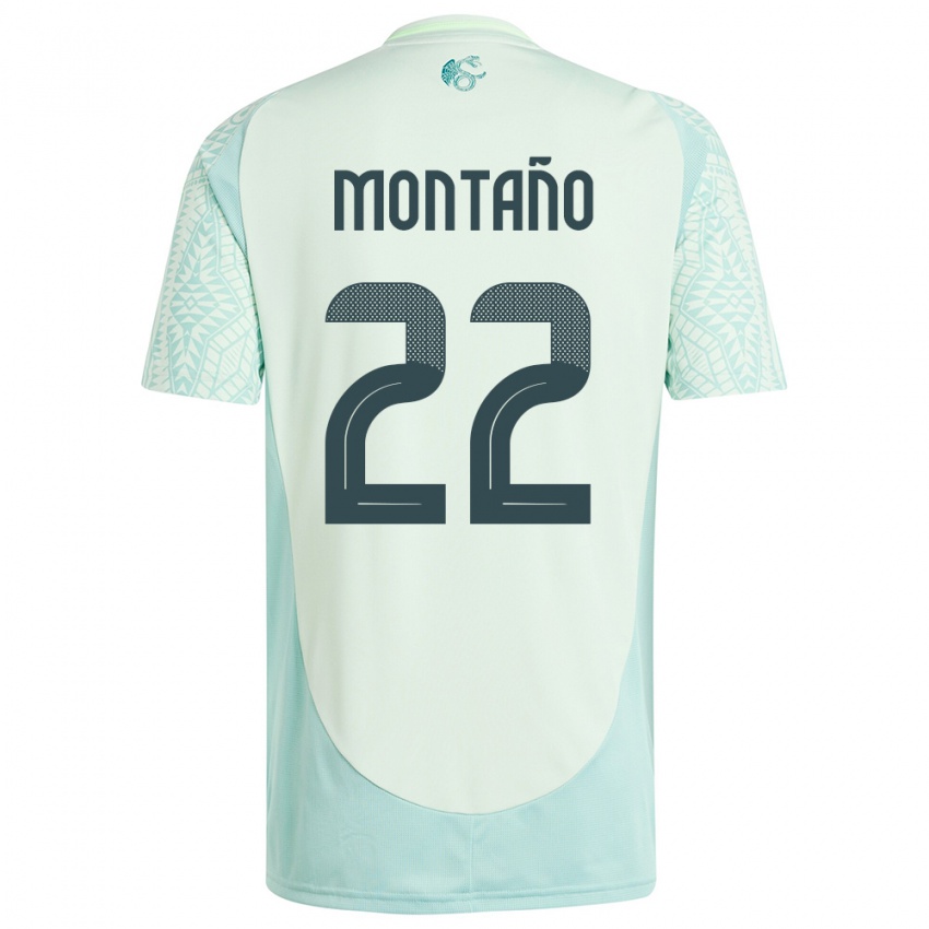 Bambino Maglia Messico Andres Montano #22 Lino Verde Kit Gara Away 24-26 Maglietta