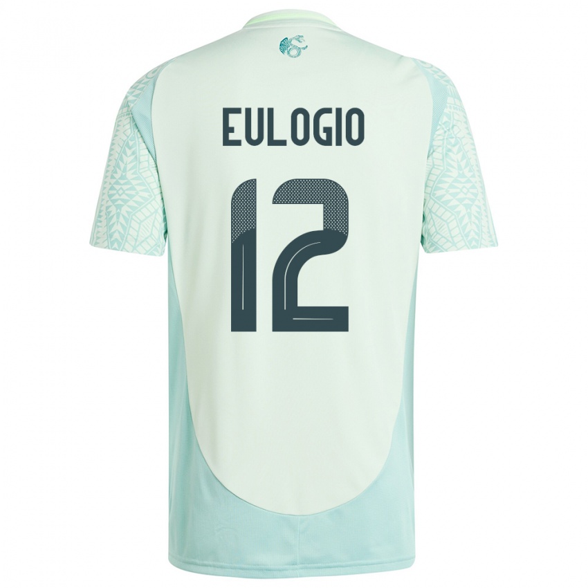 Bambino Maglia Messico Jose Eulogio #12 Lino Verde Kit Gara Away 24-26 Maglietta