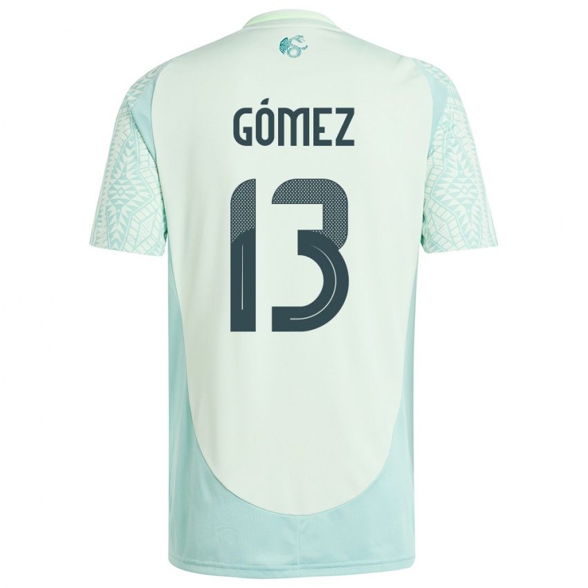 Bambino Maglia Messico Diego Gomez #13 Lino Verde Kit Gara Away 24-26 Maglietta