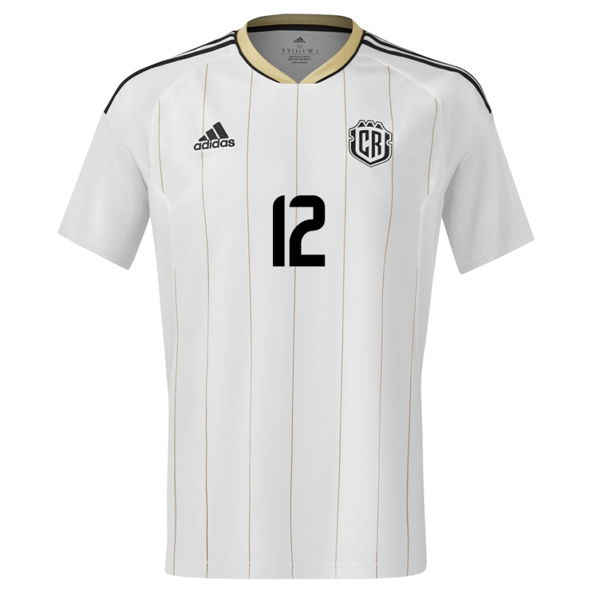 Bambino Maglia Costa Rica Shawn Johnson #12 Bianco Kit Gara Away 24-26 Maglietta