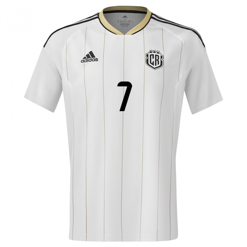 Bambino Maglia Costa Rica Anthony Contreras #7 Bianco Kit Gara Away 24-26 Maglietta