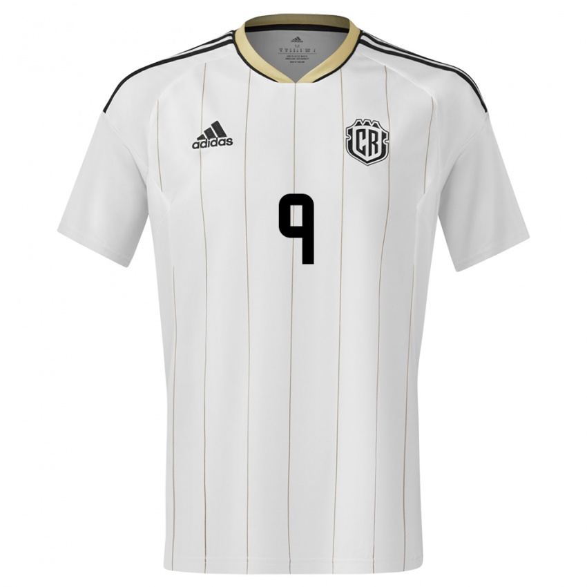 Bambino Maglia Costa Rica Carolina Venegas #9 Bianco Kit Gara Away 24-26 Maglietta