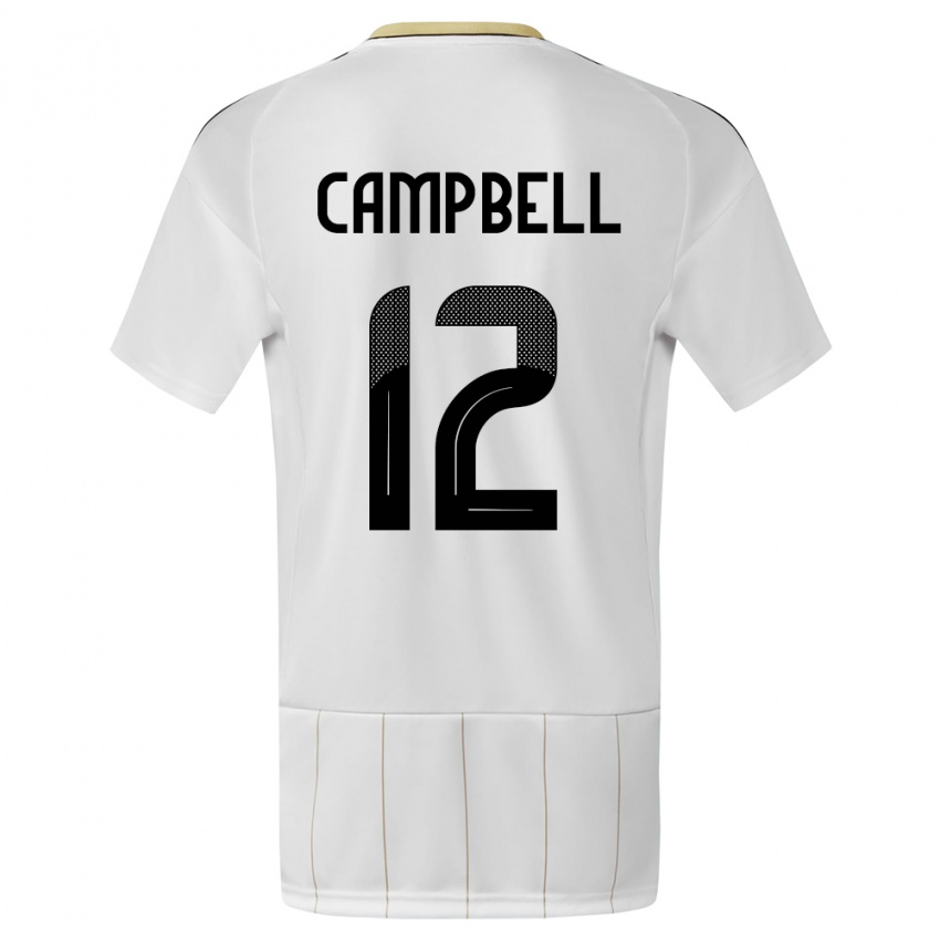 Bambino Maglia Costa Rica Joel Campbell #12 Bianco Kit Gara Away 24-26 Maglietta