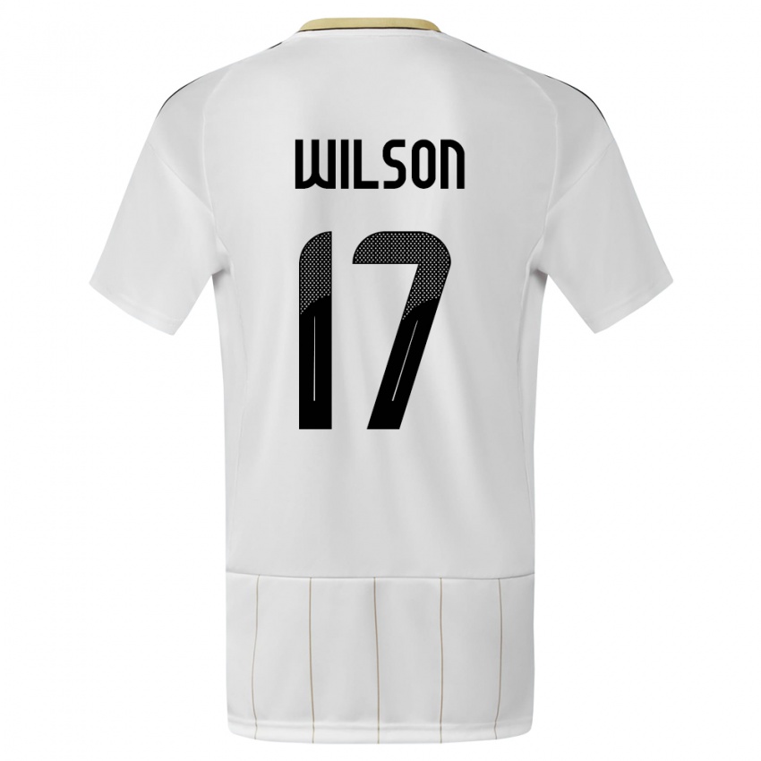 Bambino Maglia Costa Rica Roan Wilson #17 Bianco Kit Gara Away 24-26 Maglietta