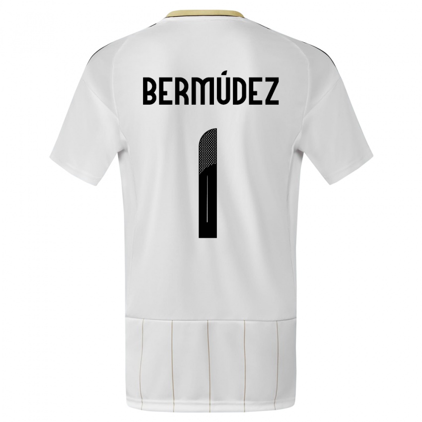 Bambino Maglia Costa Rica Noelia Bermudez #1 Bianco Kit Gara Away 24-26 Maglietta