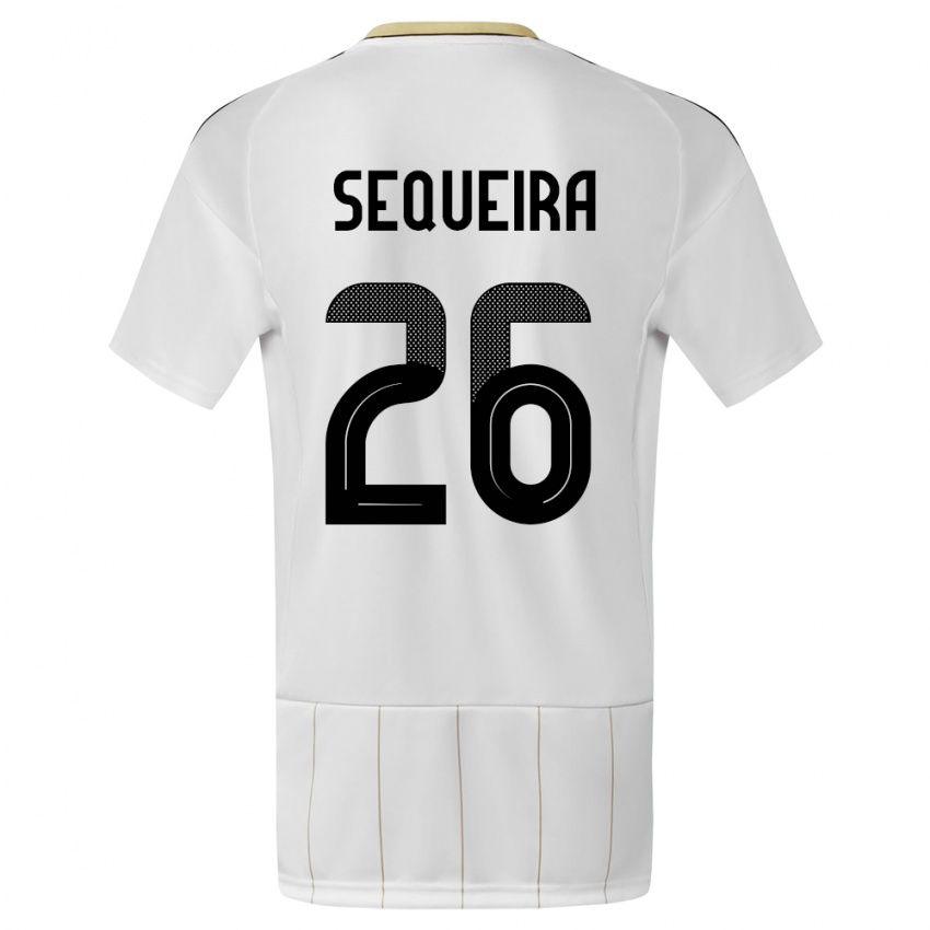 Bambino Maglia Costa Rica Douglas Sequeira #26 Bianco Kit Gara Away 24-26 Maglietta