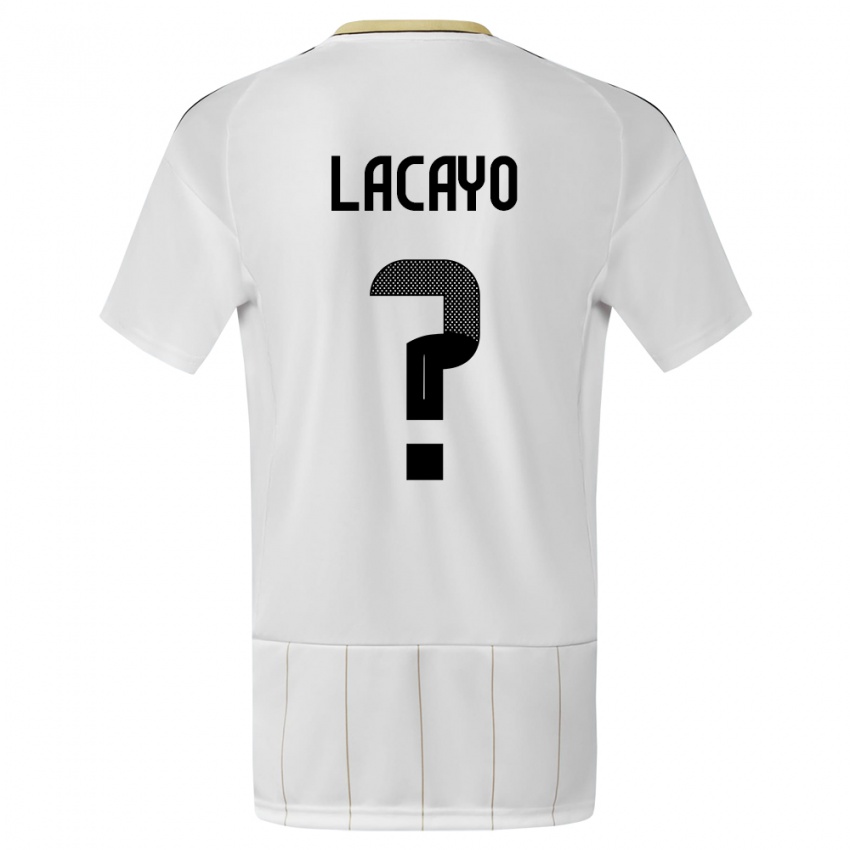 Bambino Maglia Costa Rica Marcelo Lacayo #0 Bianco Kit Gara Away 24-26 Maglietta