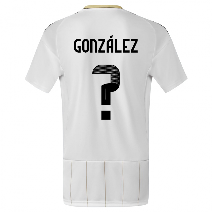 Bambino Maglia Costa Rica Ariel Gonzalez #0 Bianco Kit Gara Away 24-26 Maglietta