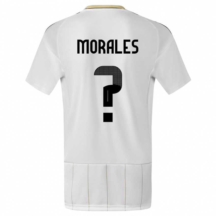 Bambino Maglia Costa Rica Bryan Morales #0 Bianco Kit Gara Away 24-26 Maglietta