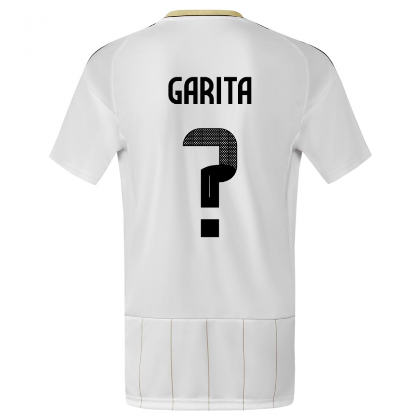 Bambino Maglia Costa Rica Emmanuel Garita #0 Bianco Kit Gara Away 24-26 Maglietta