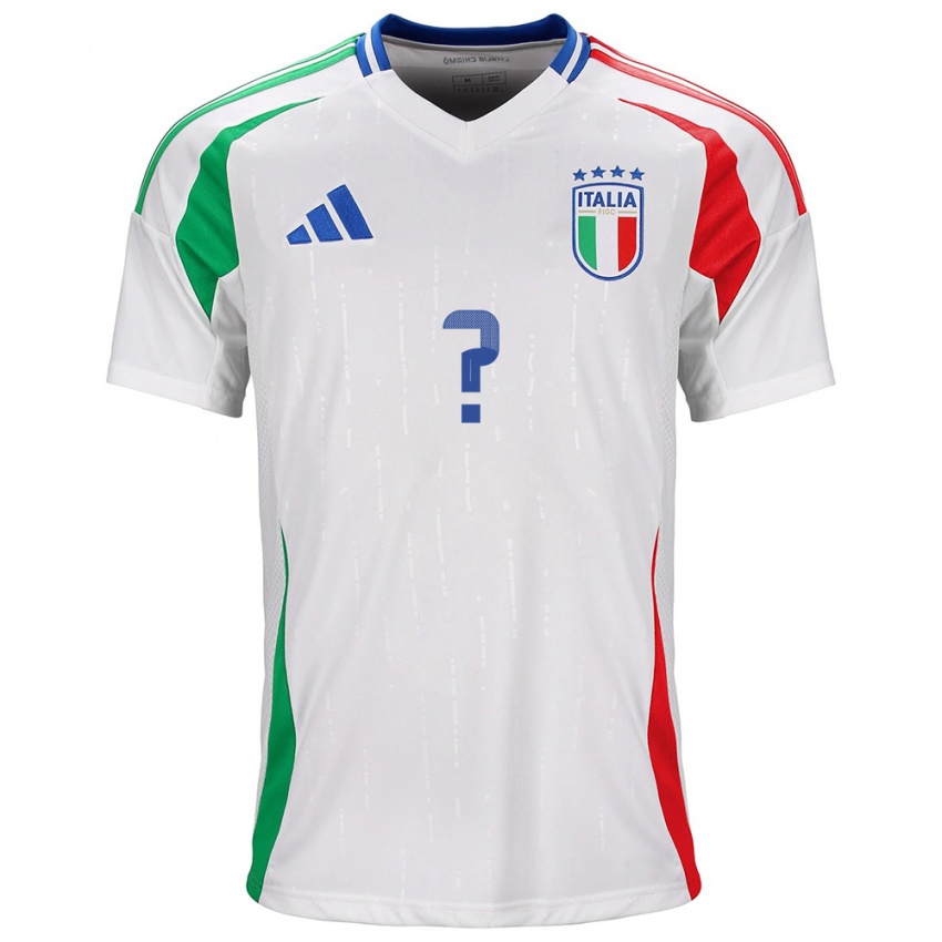 Bambino Maglia Italia Federico Zuccon #0 Bianco Kit Gara Away 24-26 Maglietta