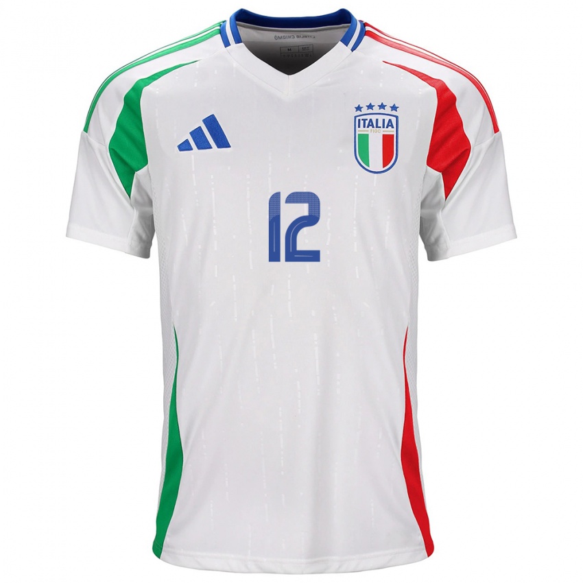 Bambino Maglia Italia Renato Marin #12 Bianco Kit Gara Away 24-26 Maglietta