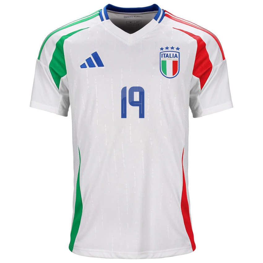 Bambino Maglia Italia Marco Romano #19 Bianco Kit Gara Away 24-26 Maglietta