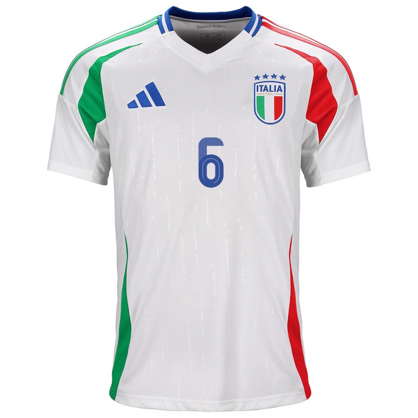 Bambino Maglia Italia Manuela Giugliano #6 Bianco Kit Gara Away 24-26 Maglietta