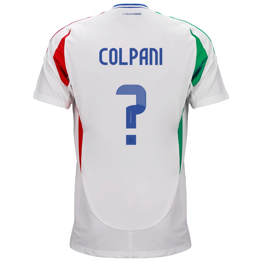 Bambino Maglia Italia Andrea Colpani #0 Bianco Kit Gara Away 24-26 Maglietta