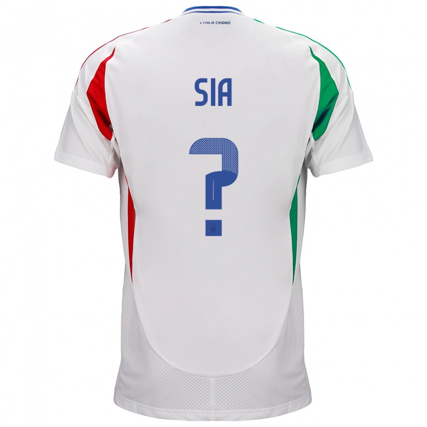 Bambino Maglia Italia Diego Sia #0 Bianco Kit Gara Away 24-26 Maglietta