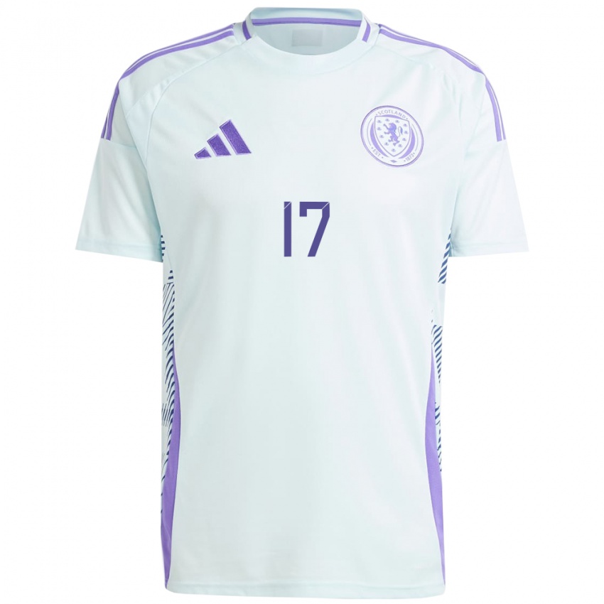 Bambino Maglia Scotland Jacob Macintyre #17 Blu Menta Chiaro Kit Gara Away 24-26 Maglietta