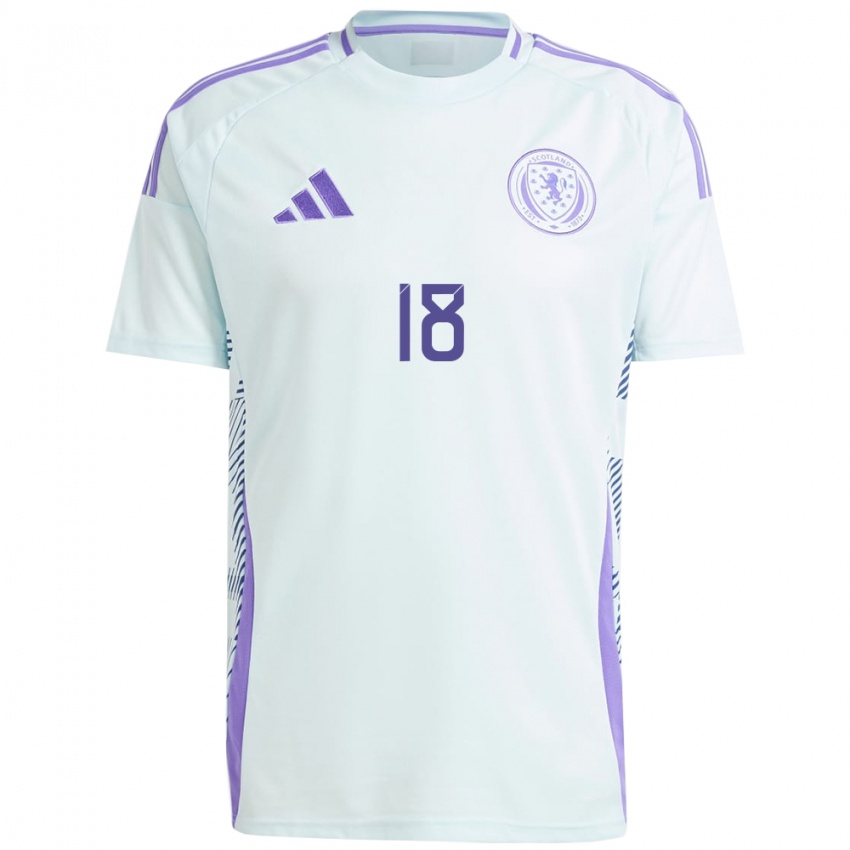 Bambino Maglia Scotland Rudi Molotnikov #18 Blu Menta Chiaro Kit Gara Away 24-26 Maglietta