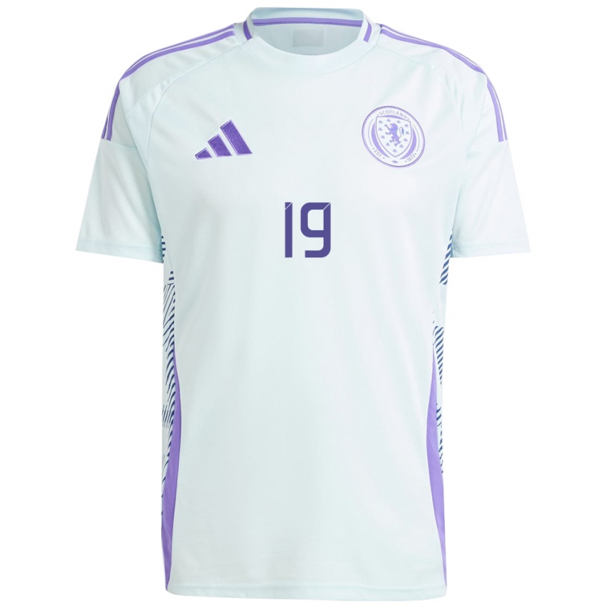 Bambino Maglia Scotland Rory Macleod #19 Blu Menta Chiaro Kit Gara Away 24-26 Maglietta