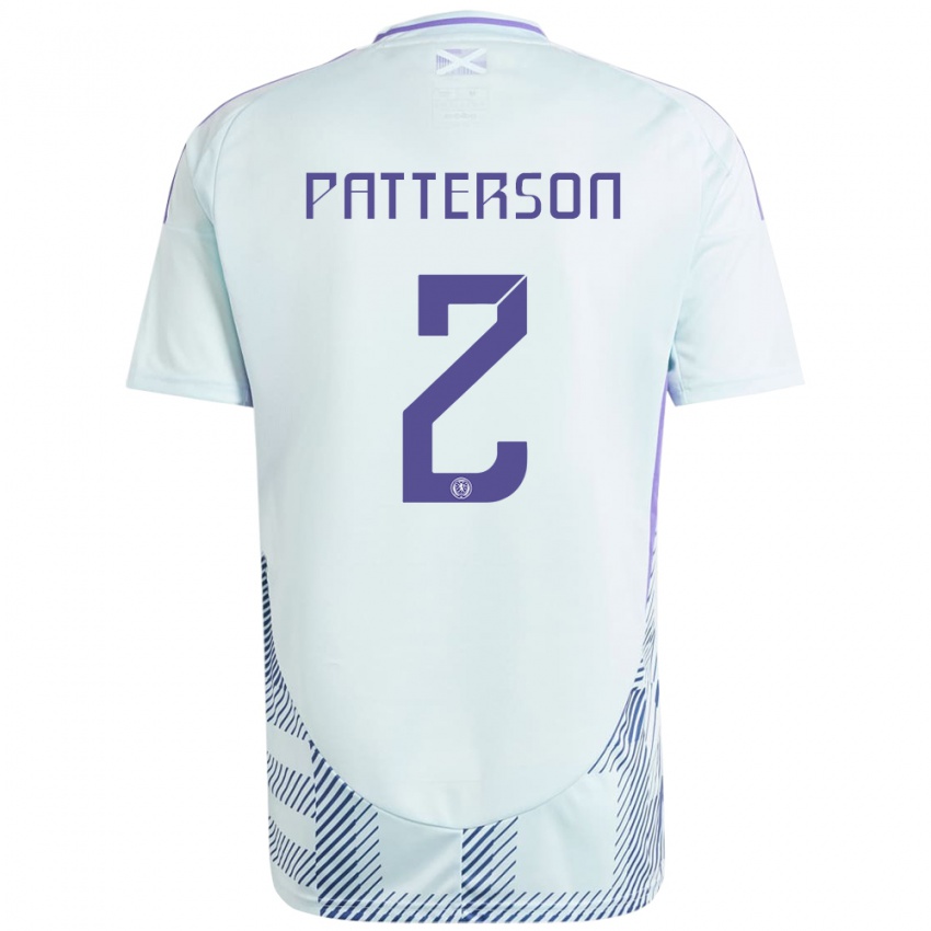 Bambino Maglia Scotland Nathan Patterson #2 Blu Menta Chiaro Kit Gara Away 24-26 Maglietta