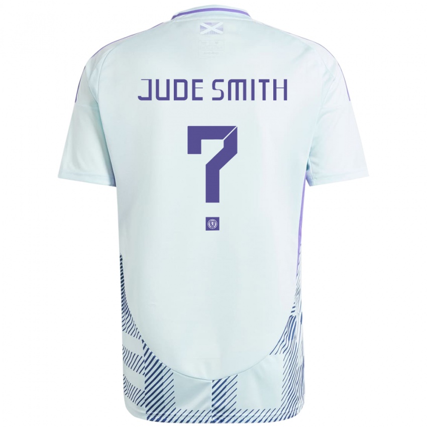 Bambino Maglia Scotland Jude Smith #0 Blu Menta Chiaro Kit Gara Away 24-26 Maglietta