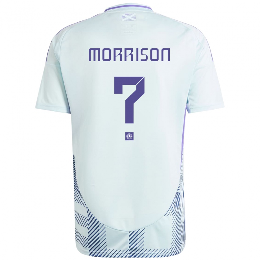 Bambino Maglia Scotland Liam Morrison #0 Blu Menta Chiaro Kit Gara Away 24-26 Maglietta