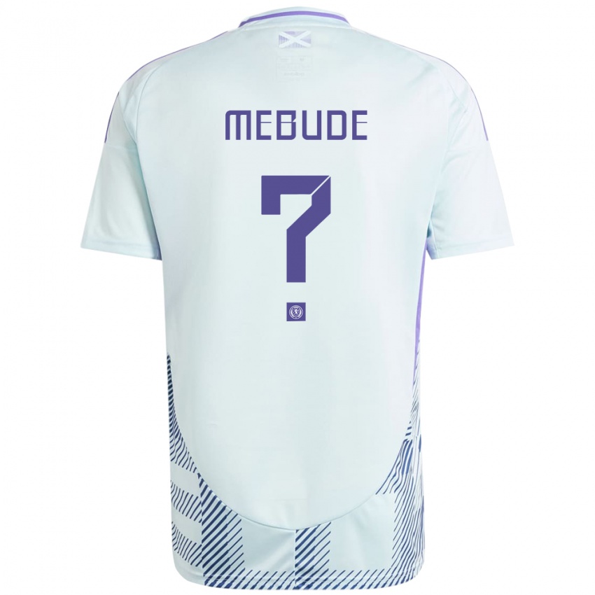 Bambino Maglia Scotland Adedire Mebude #0 Blu Menta Chiaro Kit Gara Away 24-26 Maglietta