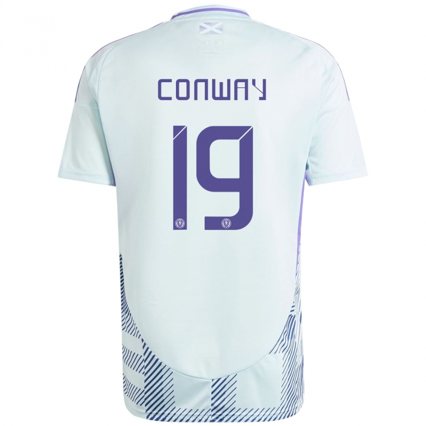 Bambino Maglia Scotland Tommy Conway #19 Blu Menta Chiaro Kit Gara Away 24-26 Maglietta