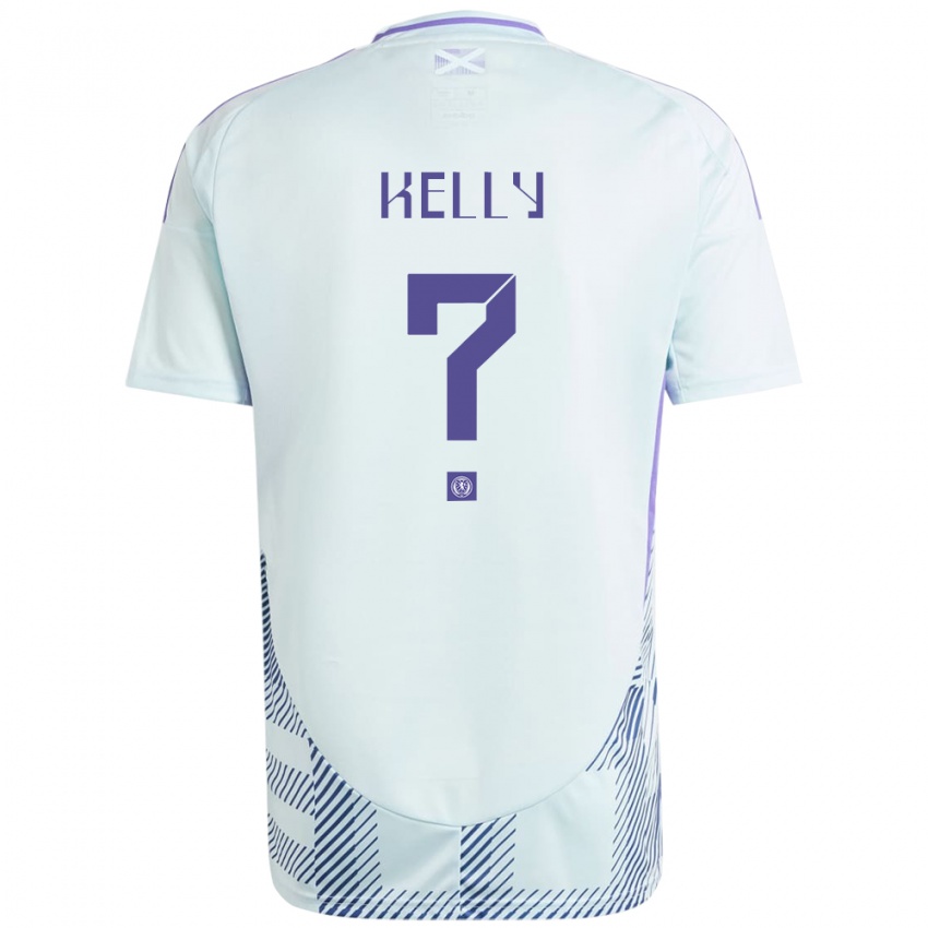 Bambino Maglia Scotland Daniel Kelly #0 Blu Menta Chiaro Kit Gara Away 24-26 Maglietta