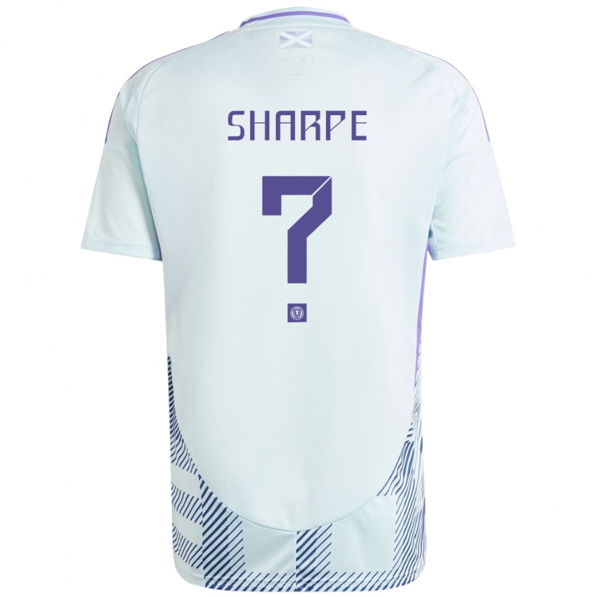 Bambino Maglia Scotland Malachi Sharpe #0 Blu Menta Chiaro Kit Gara Away 24-26 Maglietta