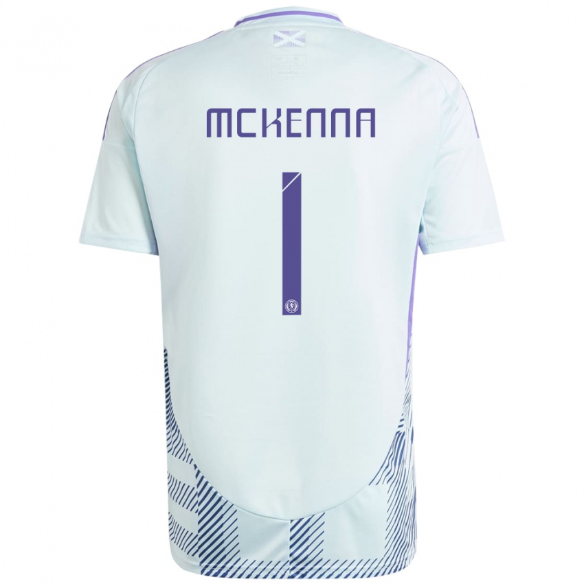 Bambino Maglia Scotland Callan Mckenna #1 Blu Menta Chiaro Kit Gara Away 24-26 Maglietta