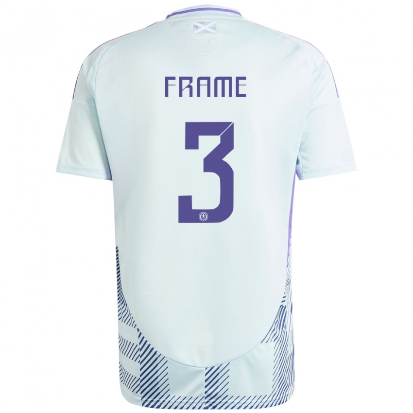 Bambino Maglia Scotland Mitchel Frame #3 Blu Menta Chiaro Kit Gara Away 24-26 Maglietta