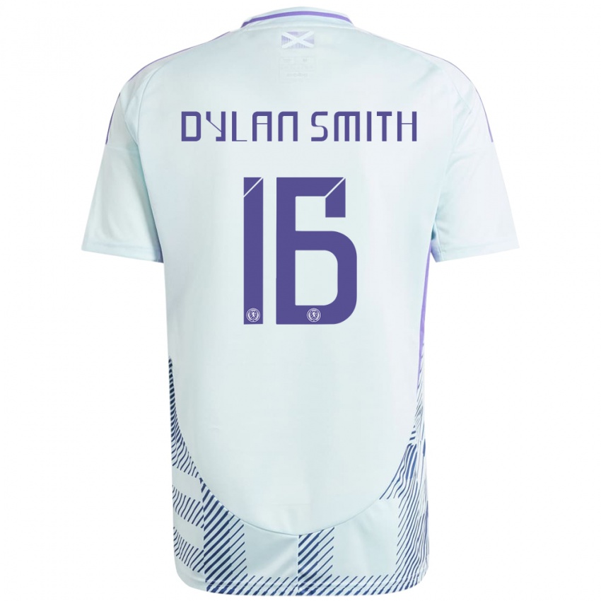 Bambino Maglia Scotland Dylan Smith #16 Blu Menta Chiaro Kit Gara Away 24-26 Maglietta