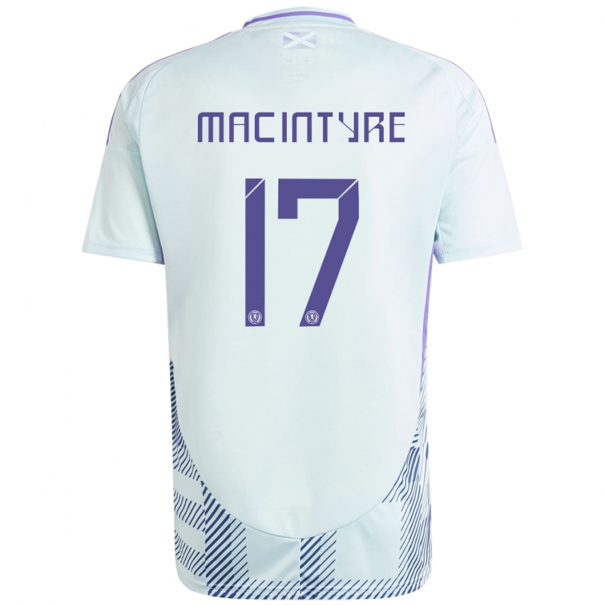 Bambino Maglia Scotland Jacob Macintyre #17 Blu Menta Chiaro Kit Gara Away 24-26 Maglietta