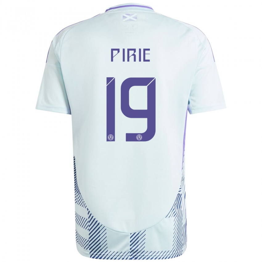 Bambino Maglia Scotland Lewis Pirie #19 Blu Menta Chiaro Kit Gara Away 24-26 Maglietta