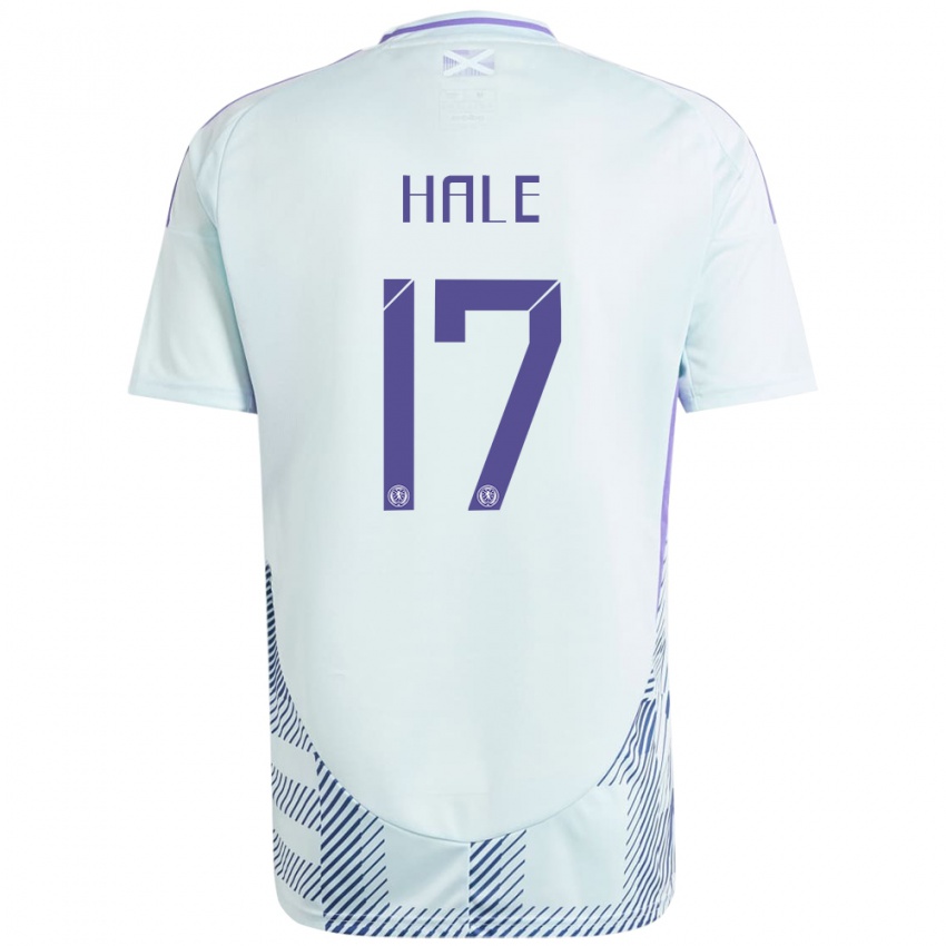 Bambino Maglia Scotland Finlay Hale #17 Blu Menta Chiaro Kit Gara Away 24-26 Maglietta