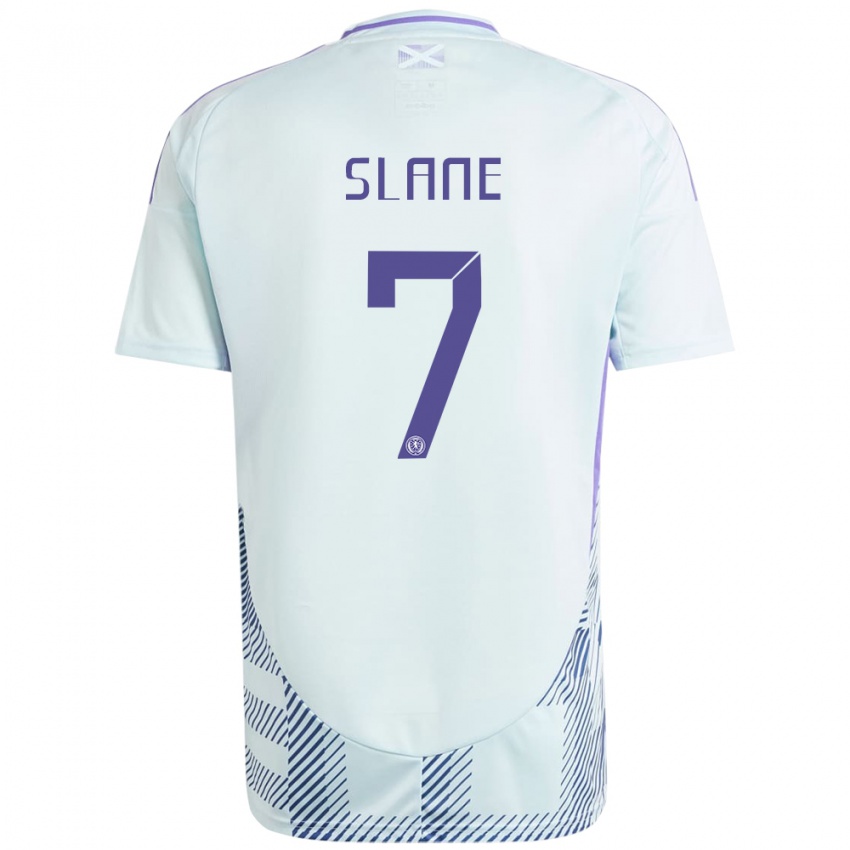 Bambino Maglia Scotland Paul Slane #7 Blu Menta Chiaro Kit Gara Away 24-26 Maglietta