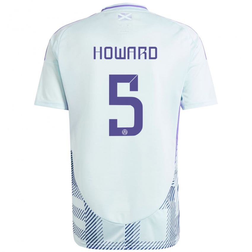 Bambino Maglia Scotland Sophie Howard #5 Blu Menta Chiaro Kit Gara Away 24-26 Maglietta