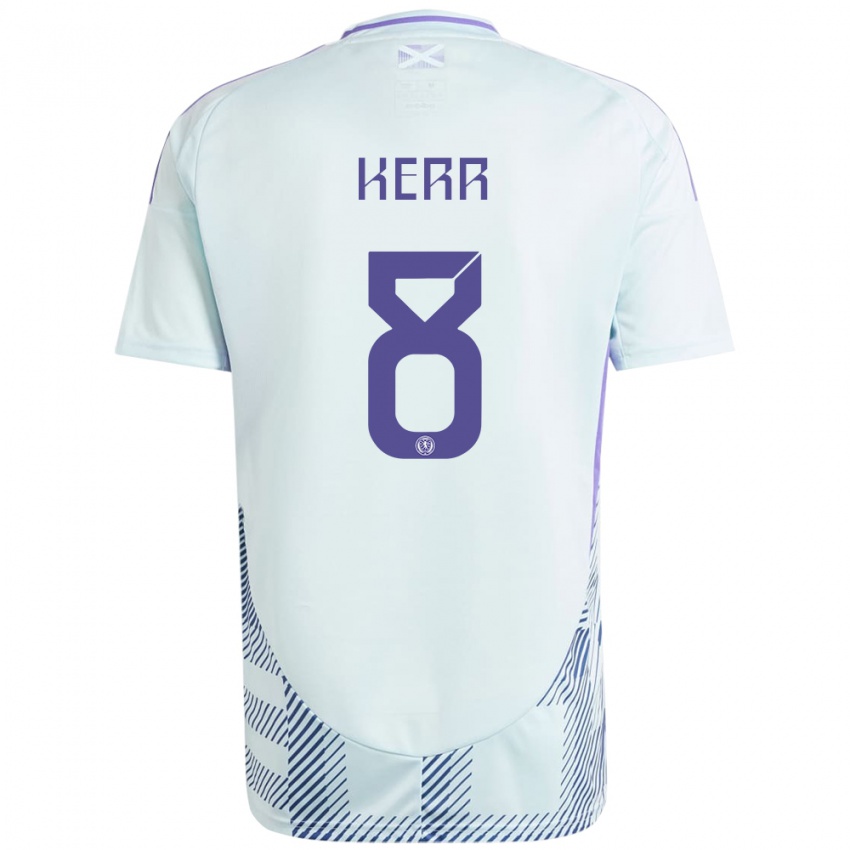 Bambino Maglia Scotland Samantha Kerr #8 Blu Menta Chiaro Kit Gara Away 24-26 Maglietta