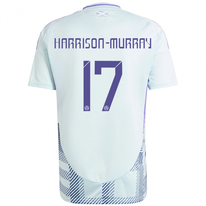 Bambino Maglia Scotland Christie Harrison-Murray #17 Blu Menta Chiaro Kit Gara Away 24-26 Maglietta