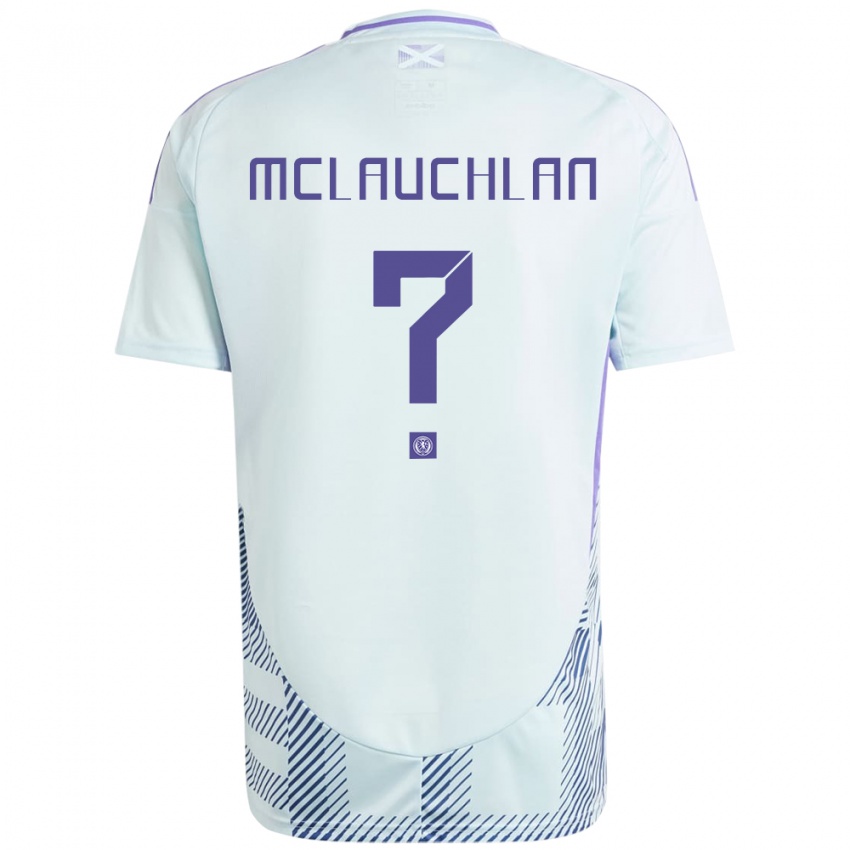 Bambino Maglia Scotland Rachel Mclauchlan #0 Blu Menta Chiaro Kit Gara Away 24-26 Maglietta