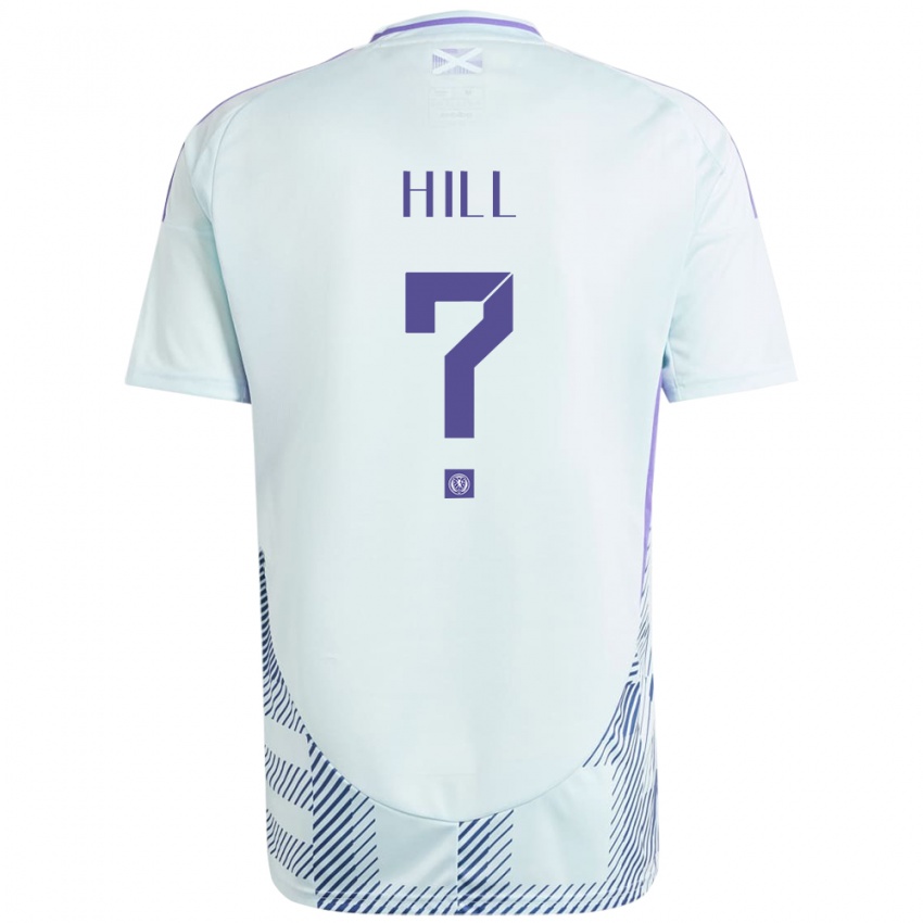 Bambino Maglia Scotland Kathryn Hill #0 Blu Menta Chiaro Kit Gara Away 24-26 Maglietta