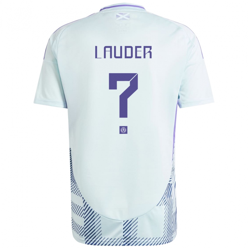 Bambino Maglia Scotland Hayley Lauder #0 Blu Menta Chiaro Kit Gara Away 24-26 Maglietta