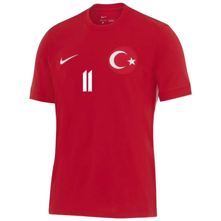 Bambino Maglia Turchia Emir Bars #11 Rosso Kit Gara Away 24-26 Maglietta