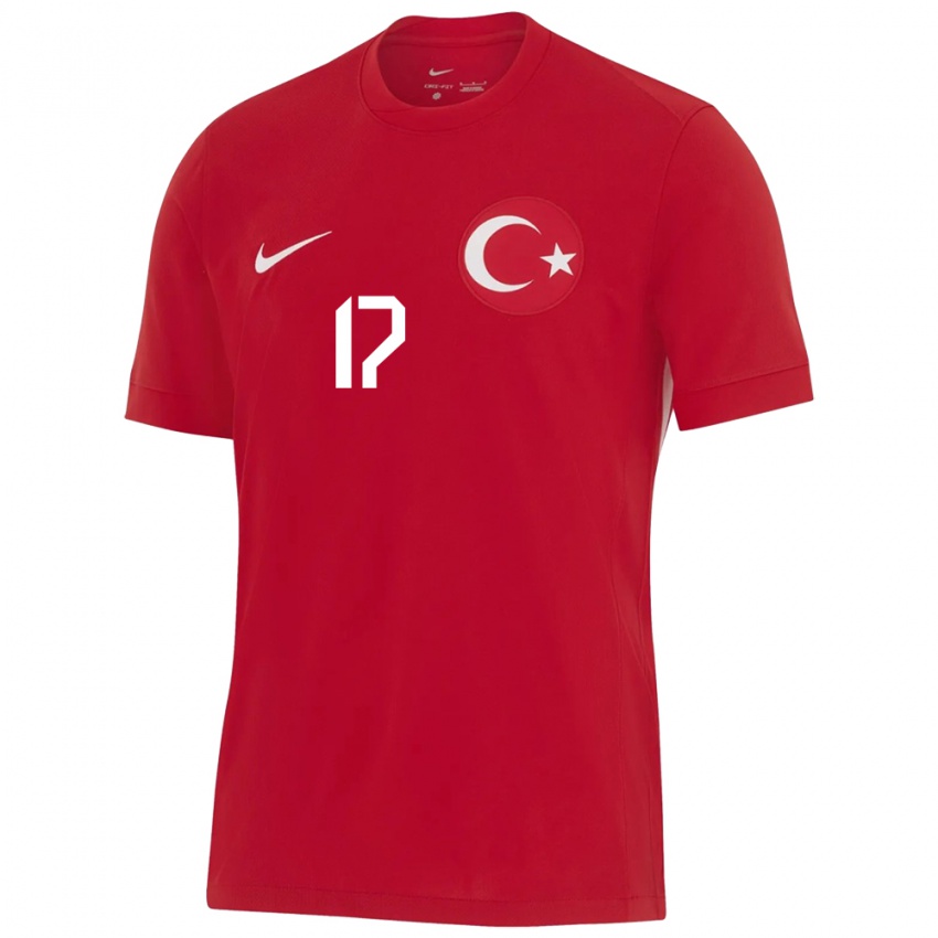 Bambino Maglia Turchia İlayda Civelek #17 Rosso Kit Gara Away 24-26 Maglietta